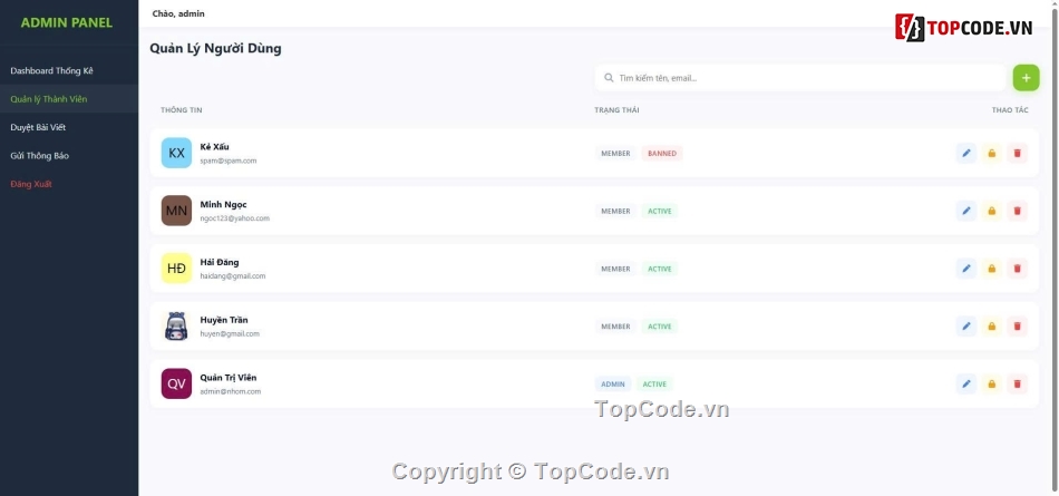 đồ án php,web php,web quản lý